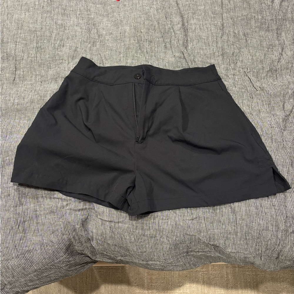 Beyond Yoga Black High-Rise Tailored Shorts